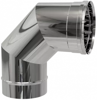 EW PLUS Einwand-Bogen 90° Edelstahl